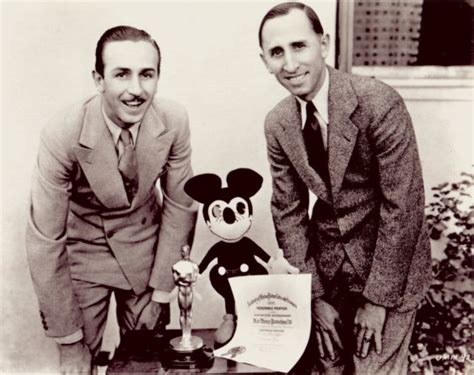 Walt Disney And Roy Disney With Mickey Mouse And The First Of The 26