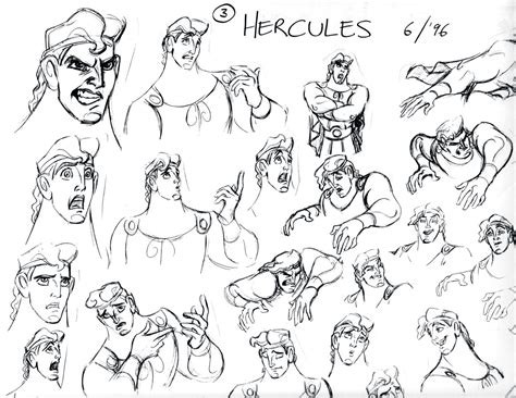 Model Sheet From Hercules Disney Concepts And Stuff