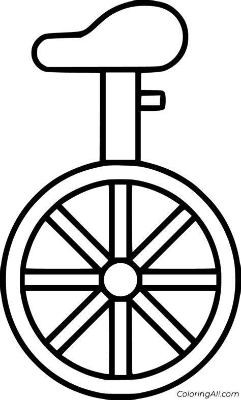 Unicycle Coloring Pages 37 Free Printables Coloringall