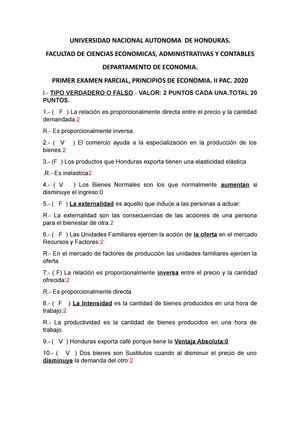 Guia De Ejercicios Primer Parcial Diris V Y F Principios De Econom A