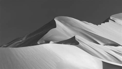 #black #white #landscape #sand #nature #monochrome #desert #dune #1080P ...