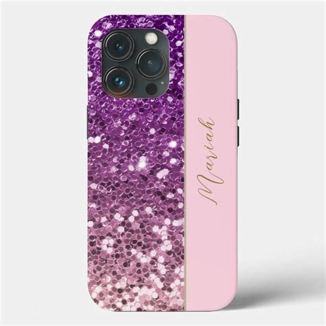 Glitter Blush Pink Deep Purple Gold Ombre Sparkle Case Mate Iphone Case Zazzle In 2023 Pink