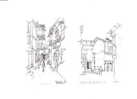 The Pols Of Old City Ahmedabad India City Sketch Architecture