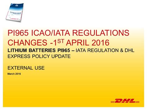 Ppt Lithium Batteries Updated According To The Iata Dgr Off