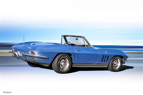 1965 Corvette Stingray Convertible Poster Painting by Zachary Carlie - Pixels