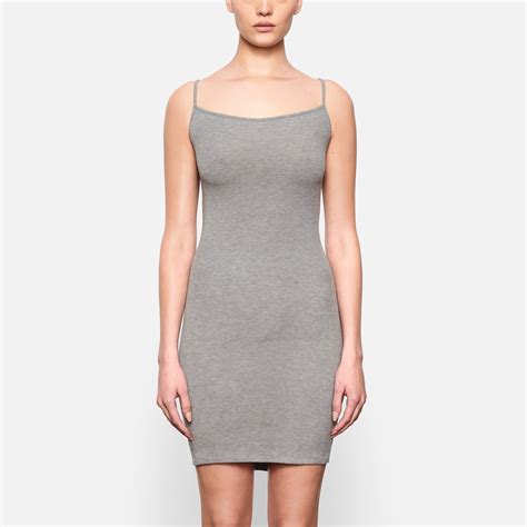 Soft Lounge Slip Dress Heather Grey