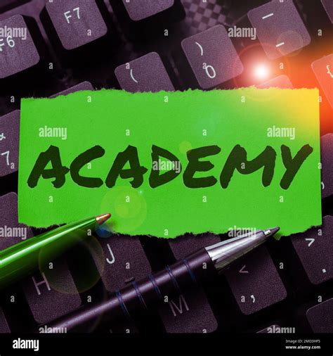 Handwriting Text Academy Internet Concept Where Students Can Go To