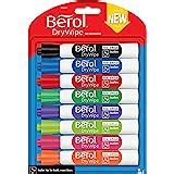 Berol Dry Wipe Whiteboard Marker Pens Chisel Tip Assorted Colours