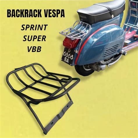 Backrack Rak Belakang Vespa Super Sprint Vbb Model Minimalis Lazada