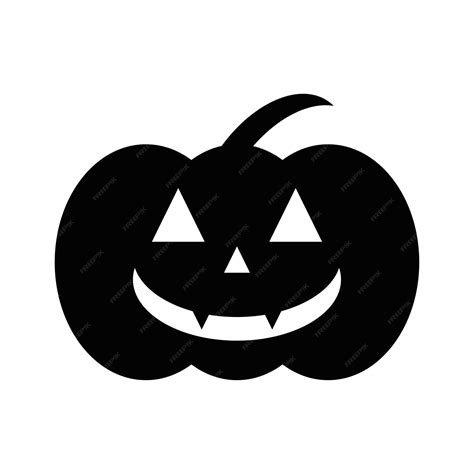 Calabaza De Halloween Vector Icono De Calabaza De Halloween En Color Negro Vector Premium