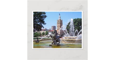 Kansas City Plaza Fountain Photo Postcard | Zazzle