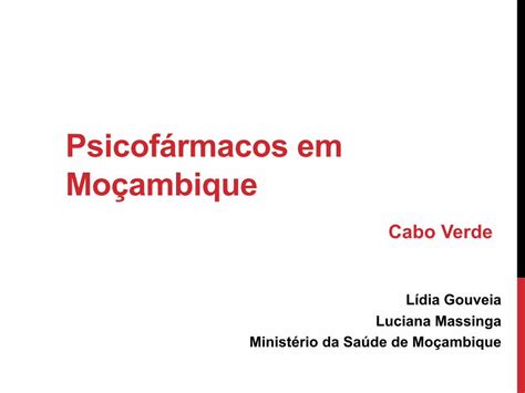 PDF Psicofármacos em Moçambique gulbenkianmhplatform comambique