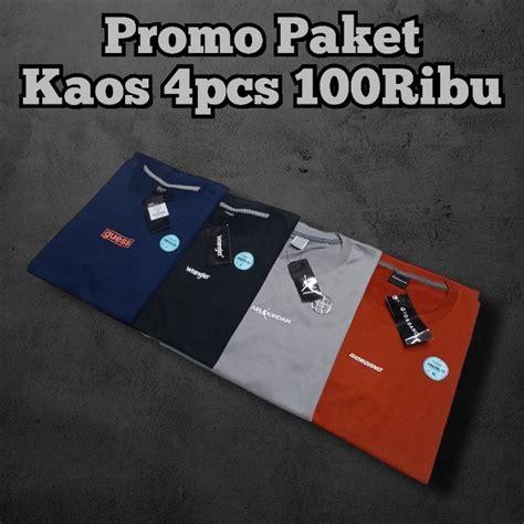 Jual Paket Pcs Ribu Kaos Distro Branded Pria Wanita Shopee Indonesia