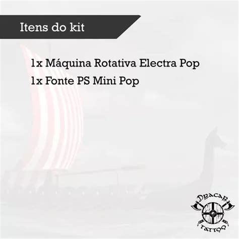 Kit Máquina Electra Pop Paulo Fernando E Fonte Tatuagem Mebuscar Brasil