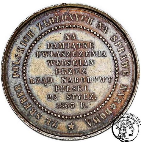 Powstanie Styczniowe 1863 medal uwłaszczenie st 1