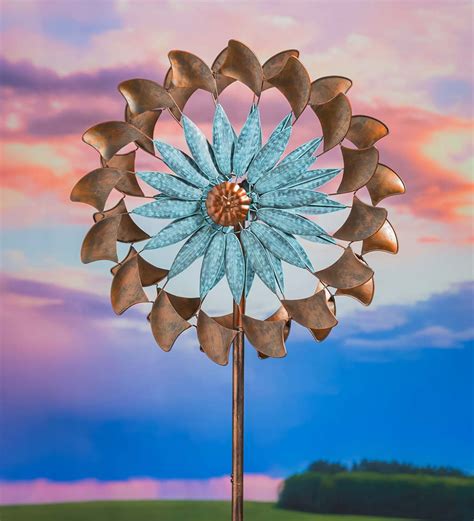 Ebay Wind Spinners Yard Garden Metal Garden Wind Spinner Large Copper Teal Artofit