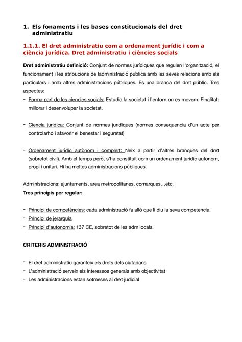 TEMA 1 Administratiu 1 Els Fonaments I Les Bases Constitucionals Del