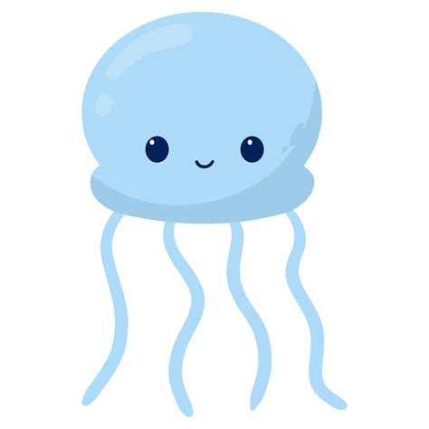 Cute Jellyfish Cartoon Illustration 34718287 Vector Art At Vecteezy