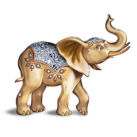 Blake Jensen Shimmering Fortune Of Gold Elephant Figurine