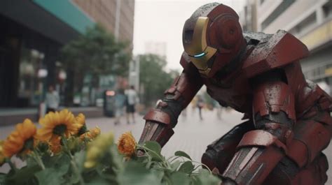 Premium AI Image | A scene from the movie iron man