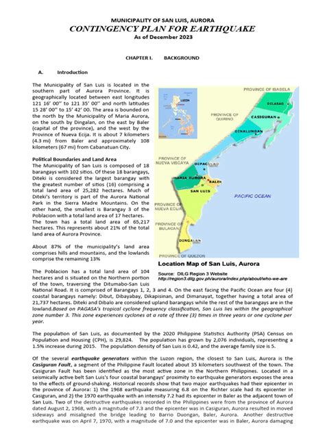 Eq Contingency Plan Covid 1 Pdf Earthquakes Tsunami