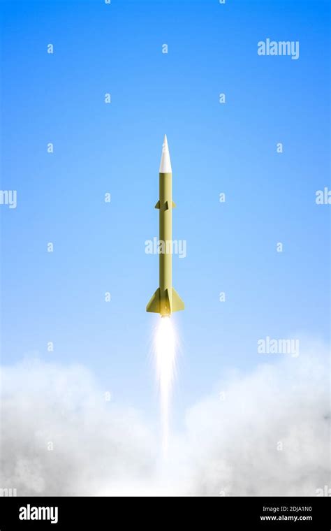 3d illustration of a nuclear rocket test Stock Photo - Alamy