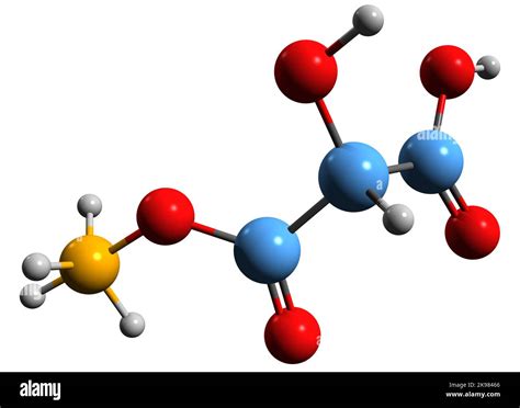 3d Image Of Ammonium Malate Skeletal Formula Molecular Chemical