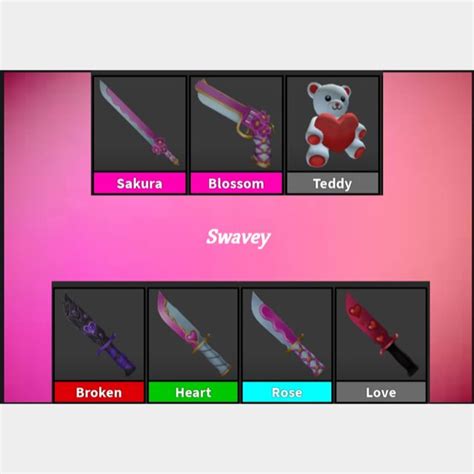 Mm2 Full Valentine Set 2023 Game Items Gameflip