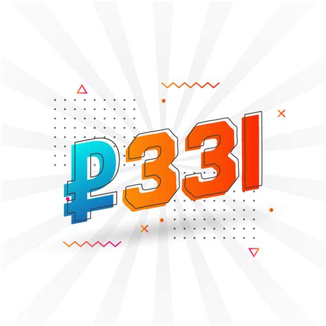 331 Russian Ruble vector currency image. 331 Ruble symbol bold text ...