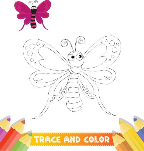 Premium Vector Handdrawn Trace And Color For Kids