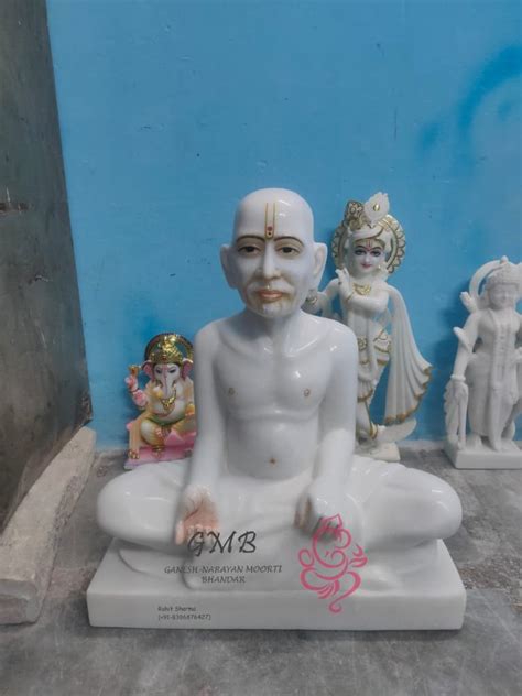 White Marble Gajanan Maharaj Statue For Temple Size Inchs At Rs