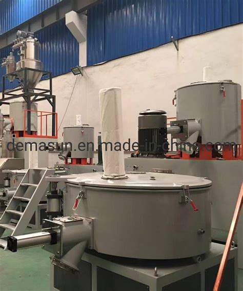 PVC Color Mixing Machine Plastic Resin Blending Mixer Hot And Cooling Mixer Equipment For PVC