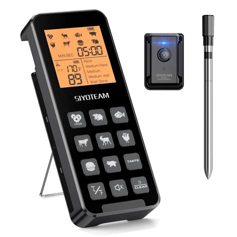 Siyoteam Wireless Meat Thermometer Digital Meat Thermometer With Probe