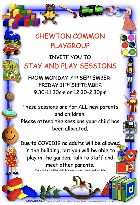 All Change For September Chewton Common Playgroup