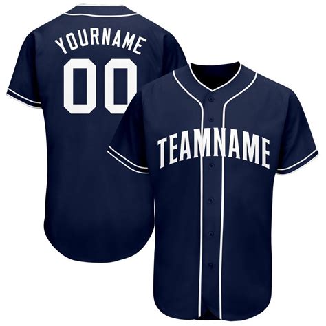 Custom Navy White Baseball Jersey – Fiitg