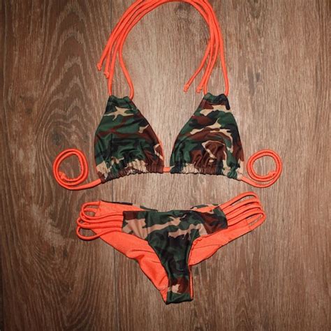 Camoflaugebikini Bikini Army Bikini Patriotic By SultrySwimwear