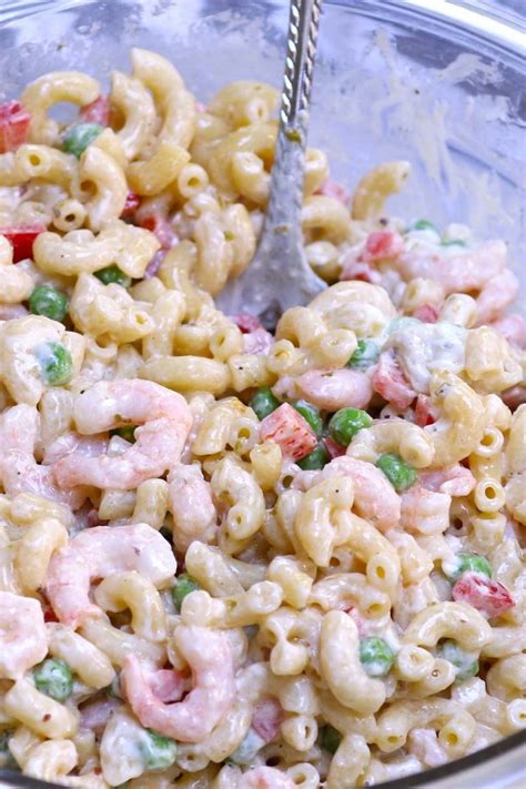 Shrimp Macaroni Salad - IzzyCooking