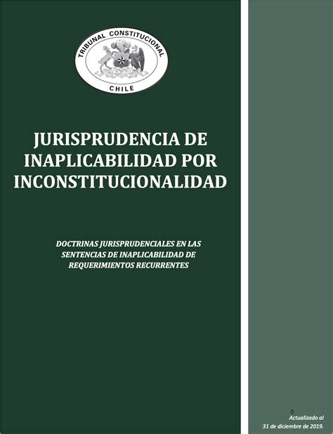 Jurisprudencia Recurrente Tribunal Constitucional Chile