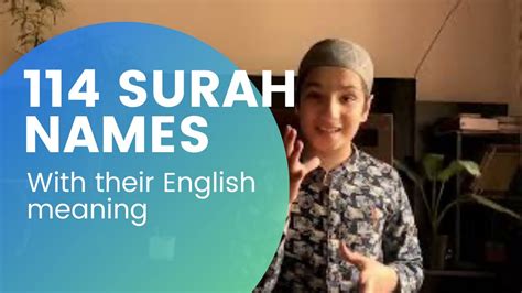 All 114 Surah Names And Their English Meaning