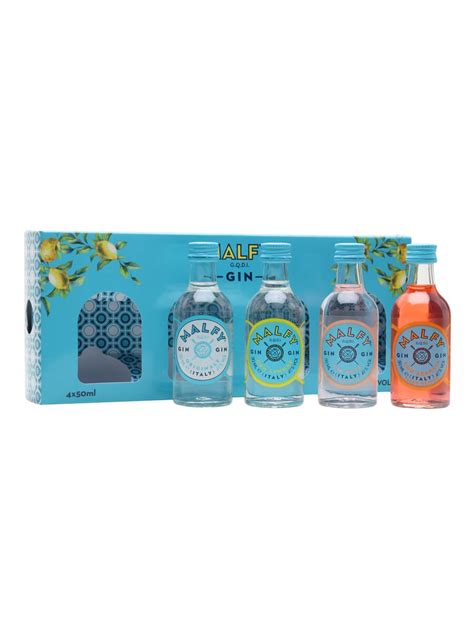 Malfy Gin Miniature T Set Original Lemon Orange Rose The