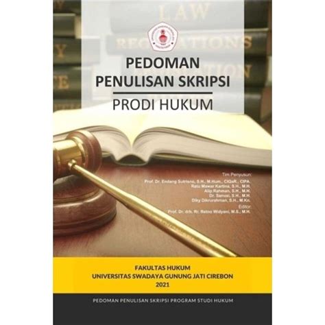 Jual Buku Pedoman Penulisan Skripsi Prodi Hukum Endang Deepublish