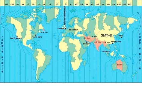 Mappa Fusi Orari Fusi Orari Nel Mondo