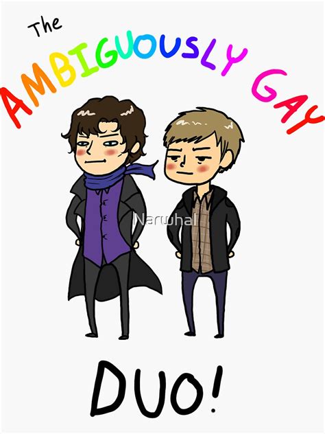 The Ambiguously Gay Duo Sticker For Sale By Narwhal Redbubble