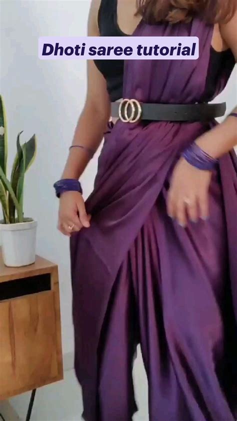 Dhoti saree tutorial | Saree wearing styles, Saree, Draping fashion ...