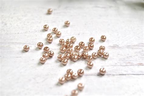 Metallic Taupe Pearl Beads 4mm 50 Count The Ornament Girls Market