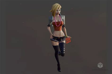 Beautiful Blonde Girl Character Free D Model Blend C D Dae Fbx MaX Open DModel