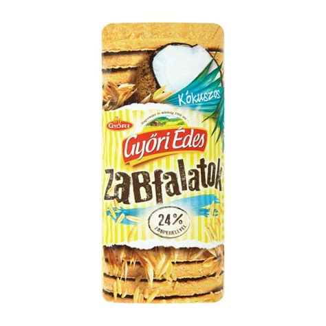 10x Hungarian Oat Biscuit Coconut Flavor Győri Édes Zabfalatok