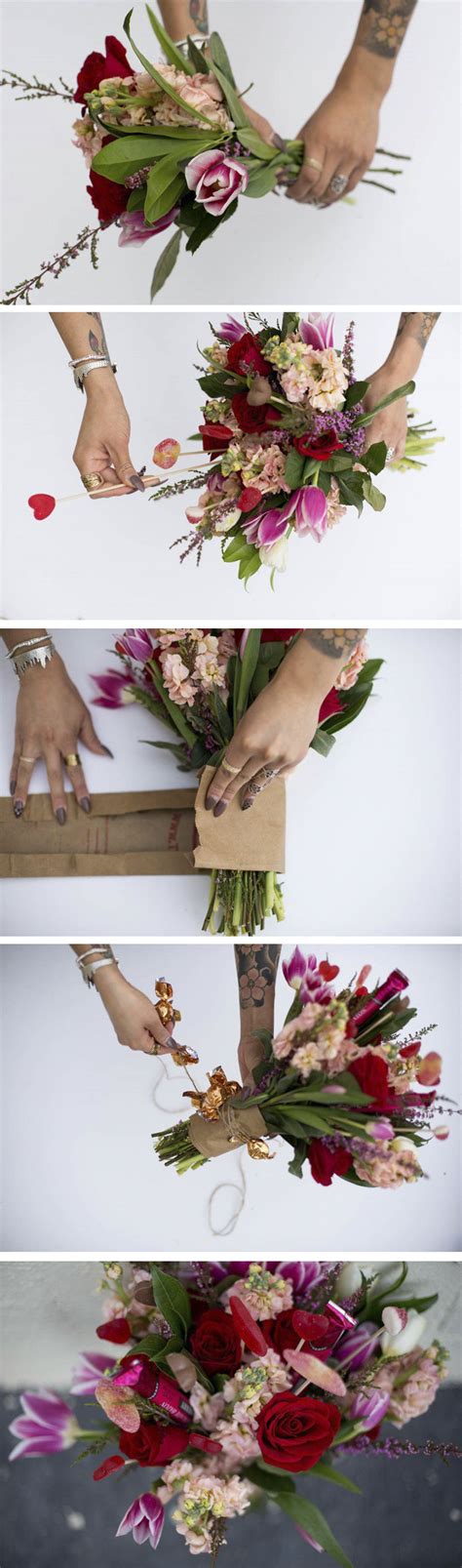 Bouquet Of The Month Grocery Store Valentines Diy How To Wrap