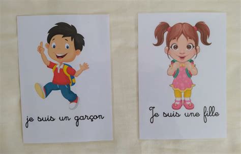 Cartes Je Suis Un Gar On Je Suis Une Fille A Creativekid