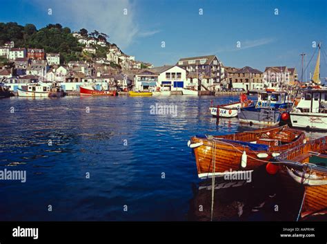 East Looe From West Looe Across River Looe Cornwall England Uk Gb Stock